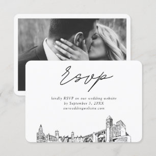 Spokane Wedding Minimalistisch Sketch UAWG Begleitkarte