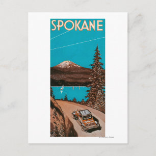 Spokane-Werbeplakat #2Spokane, WA Postkarte