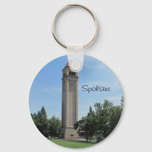 Spokane's Old Railroad Clock Tower Schlüsselanhänger