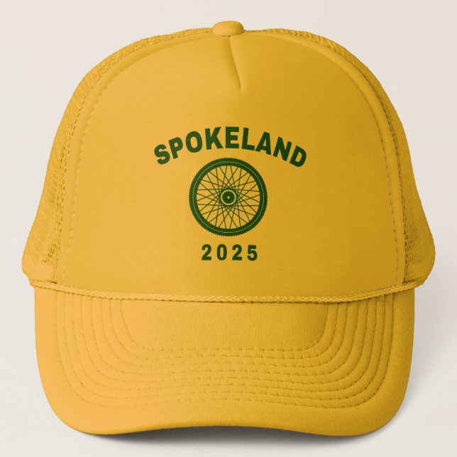 Spokeland Oakland Cycling Californian Cyclist Truckerkappe (Vorderseite)
