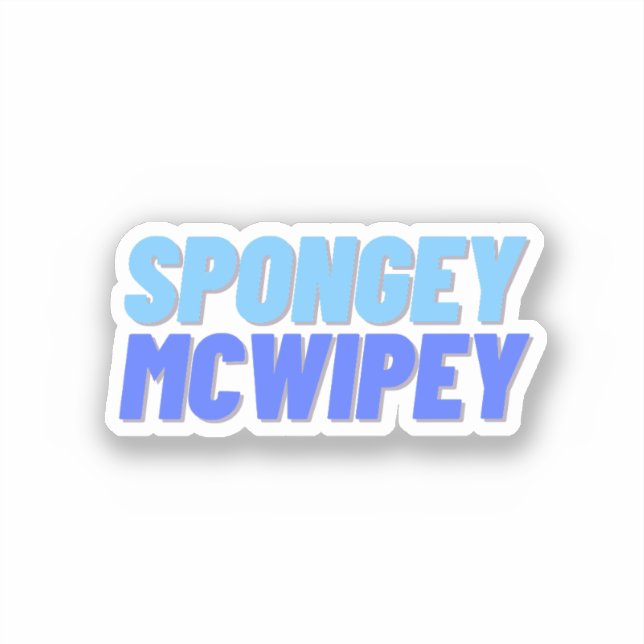 Spongey McWipey Aufkleber (Vorderseite)