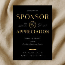 Sponsor Appreciation Black & Gold Logo Corporate