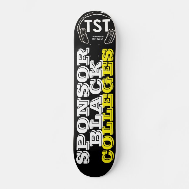 SPONSOR BLACK UNI Skateboard (Vorderseite)