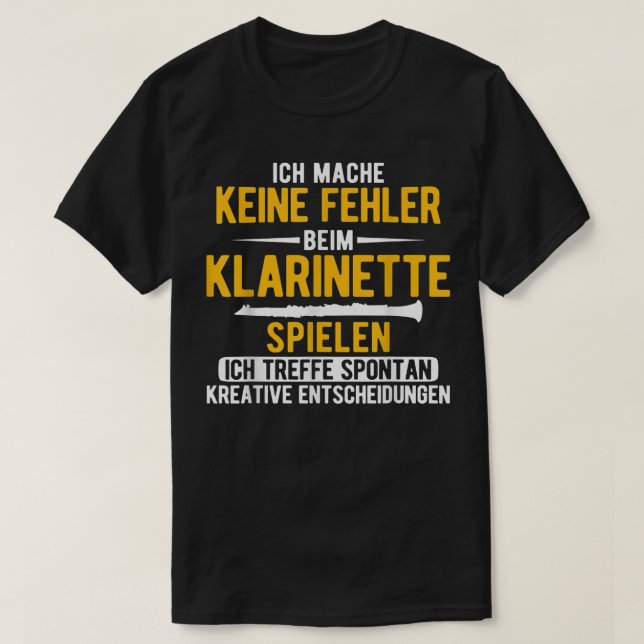 Spontan Creative Decision Music Clarinet 2881 T-Shirt (Design vorne)