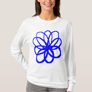 Spontane Blume - Blau T-Shirt