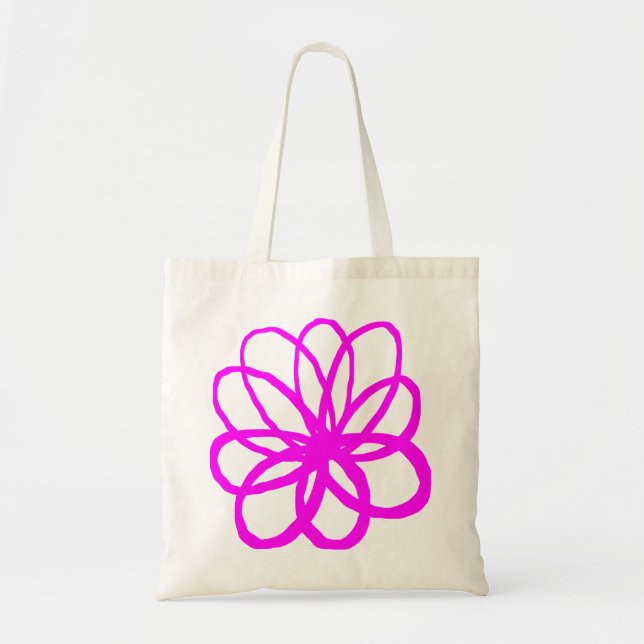 Spontane Blume - Magenta Tragetasche (Vorne)
