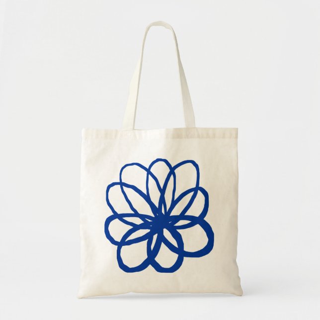 Spontane Blume - Navy Blue Tragetasche (Vorne)