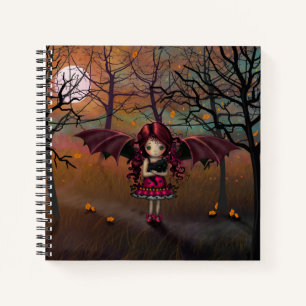 Spook Niedlich Winged Vampire Fantasy Art Sketchbo Notizbuch