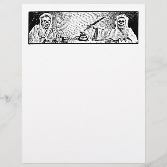 Spook Stationery - 1906 Vintages Halloween-Bild! (Vorderseite)