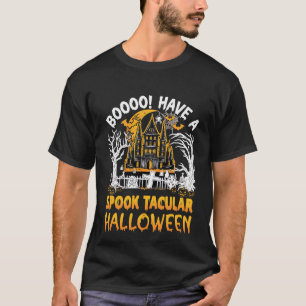Spook Tacular Halloween Geister Schloss Fledermäus T-Shirt