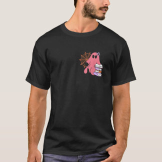 Spook Tacular Halloween Lehrerin Ghost Buch Librar T-Shirt