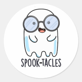 Spook-Takles Funny Ghost Pun Runder Aufkleber