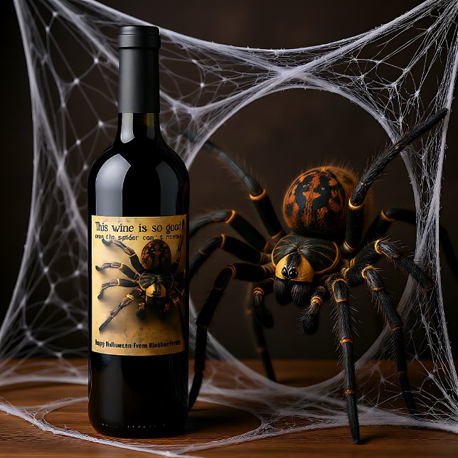 Spook-takuläre Spider HALLOWEEN Bash! Weinetikett (Spook-tacular Spider HALLOWEEN Bash! Wine Label)