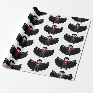 Spooker Alberner lustiger Cartoon Dracula Vampire Geschenkpapier