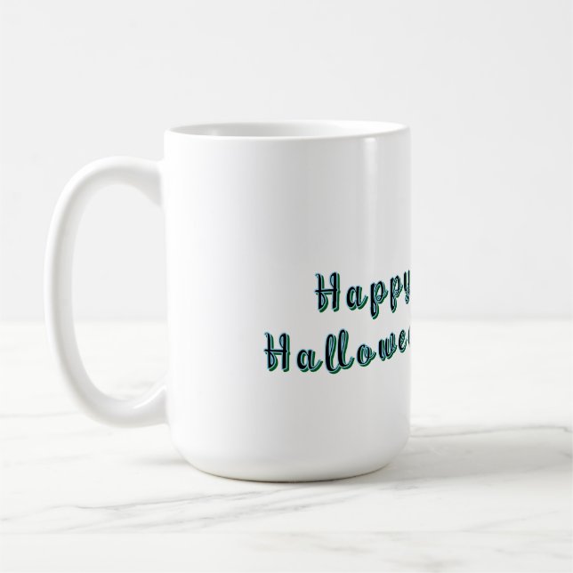 Spooker Jack O’Lantern Pumpkin mit leuchtenden Aug Kaffeetasse (Links)