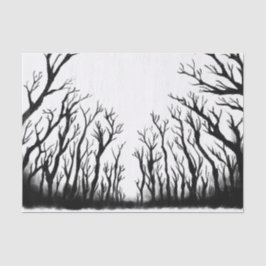 Spooker Wald beängstigende Bäume dunkle Schatten d Seidenpapier