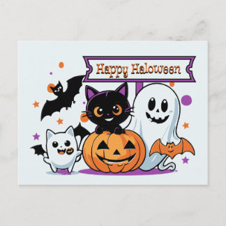 Spookes, aber Niedliches Halloween Postkarte