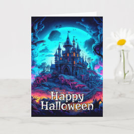 Spookes altes Spuk Haus | Frohe Halloween Karte