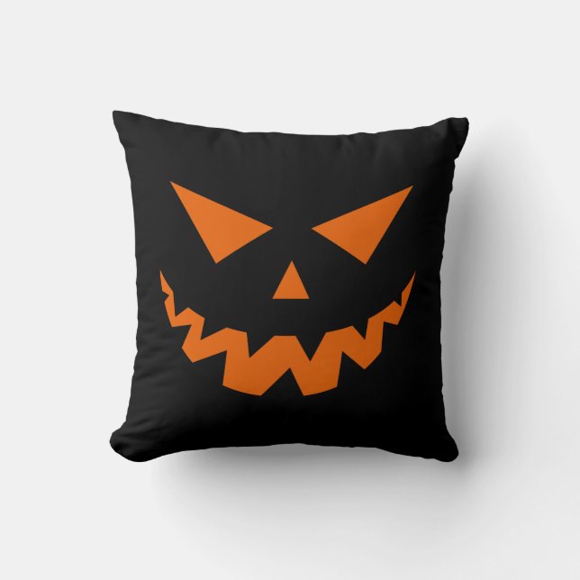 Spookes Gesicht im Halloween-Kissen Kissen (Vorderseite)