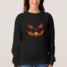 Spookes Halloween-Dämonengesicht brennt Sweatshirt