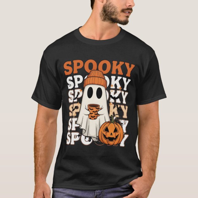 Spookes Halloween-Design T-Shirt (Vorderseite)