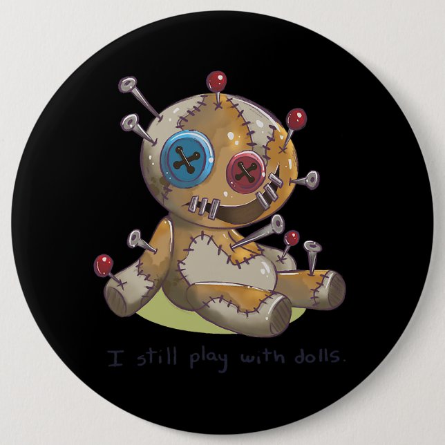 Spookes Halloween I Voodoo Puppe, mit dem ich noch Button (Vorderseite)