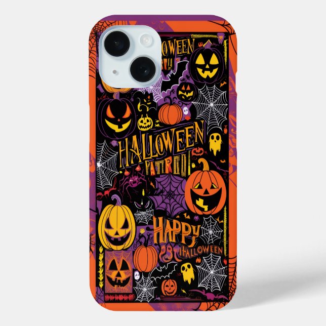 Spookes Halloween - Kürbis, Fledermäuse und Spinnw Case-Mate iPhone Hülle (Rückseite)