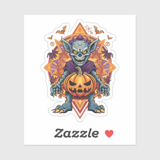 Spookes Halloween-Monster Aufkleber (Blatt)