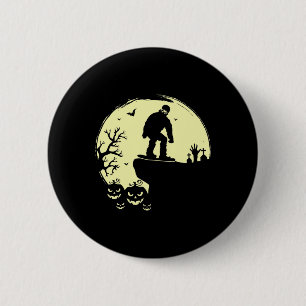Spookes Halloween Snowboarden Vollmond Snowboarde Button