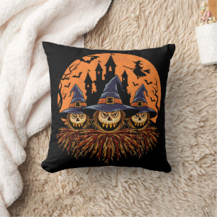 Spookes Halloween-Trio in der Dämmerung Kissen