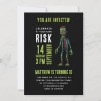Spookes lustiges schwarzes Zombie-Kindergeburtstag