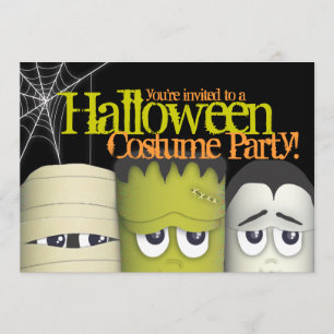 Spookes Monster & Mummy Halloween Party Einladung