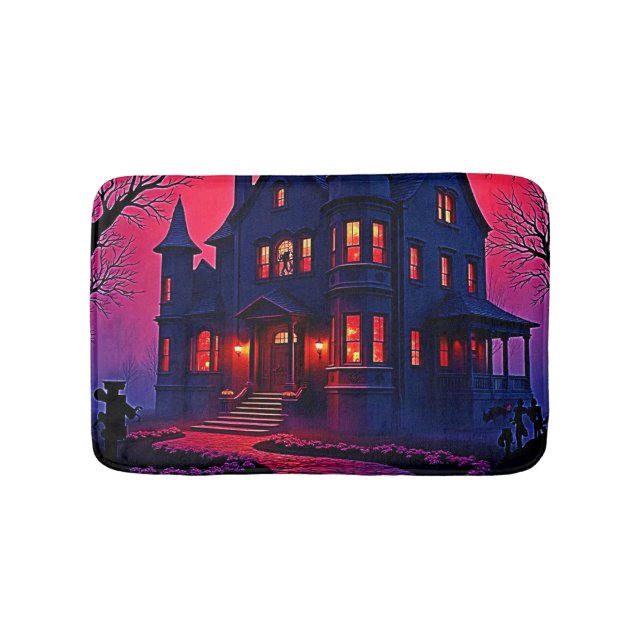 Spookes Spuk Haus im Dusk Design Badematte (Vorderseite)