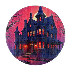 Spookes Spuk Haus im Dusk Design Schneidebrett