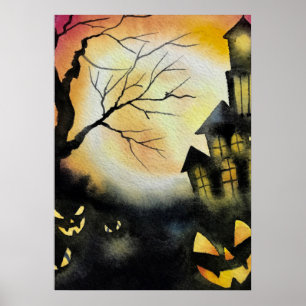Spookes Spuk HausHalloween, Beängstigende Geister Poster