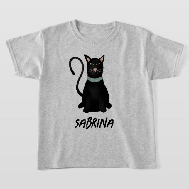 Spookes und Niedliches Schwarzes Katzen Halloween  T-Shirt (Ablage )