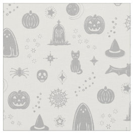 Spookie-Dinge Muster - Schnee + Nebelstoff Stoff
