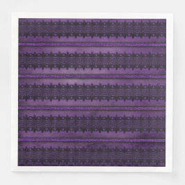 SPOOKING LILA LACE SEHEN HALLOWEEN PATTERN SERVIETTE