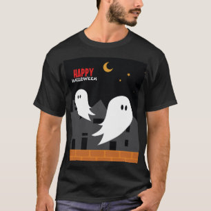 Spookoker Geisterstadt zwischen Cartoon T-Shirt