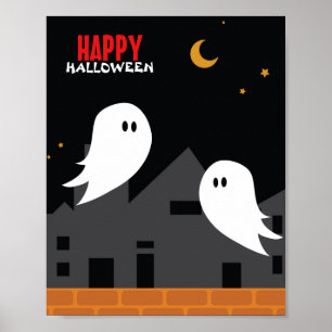 Spookokes Geisterstadt halloween Horror Cartoon Poster