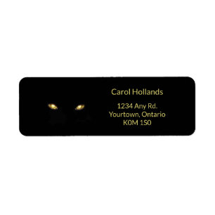 Spookoky Halloween Cat Eyes Rücksendeadresse Label