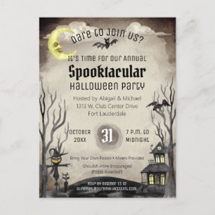Spookoky Halloween Kostüm Spooktacular Sepia Tone Postkarte