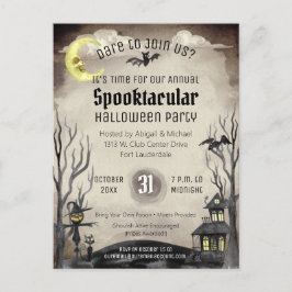 Spookoky Halloween Kostüm Spooktacular Sepia Tone Postkarte