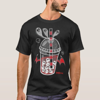 Spookszene GhosTea Spooky Boba Emo Goth Alt Red  T-Shirt