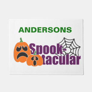 Spooktackular Halloween-Kürbisse personalisiert Fußmatte