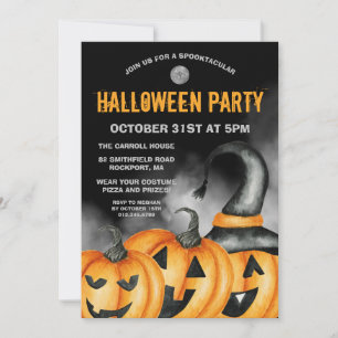 Spooktactular Laughing Pumpkins Halloween-Party Einladung