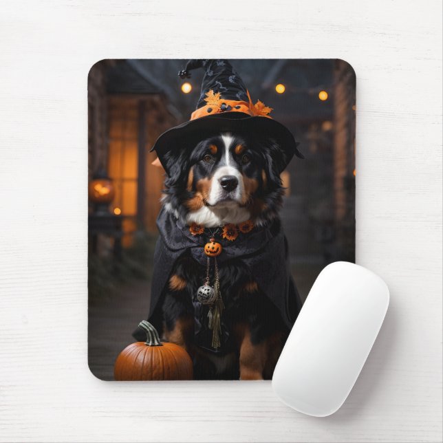 Spooktacular Bernese Dog: Ein Halloween-Howl-o-Wee Mousepad (Mit Mouse)