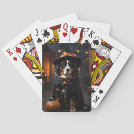 Spooktacular Bernese Dog: Ein Halloween-Howl-o-Wee Spielkarten