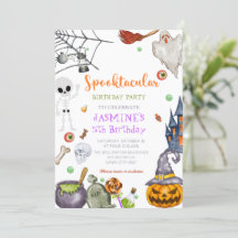 Spooktacular Black Orange Halloween Geburtstagspar