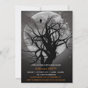 Spooktacular Dark Spuk Forest Halloween-Party Einladung